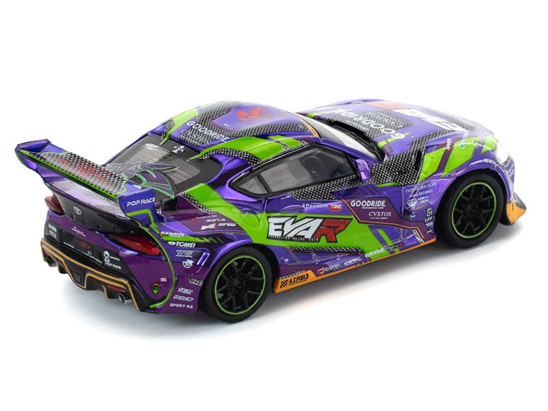 1/64 Poprace Toyota Supra Eva RT Test Type-01 Goodride Pandem Diecast Car Model