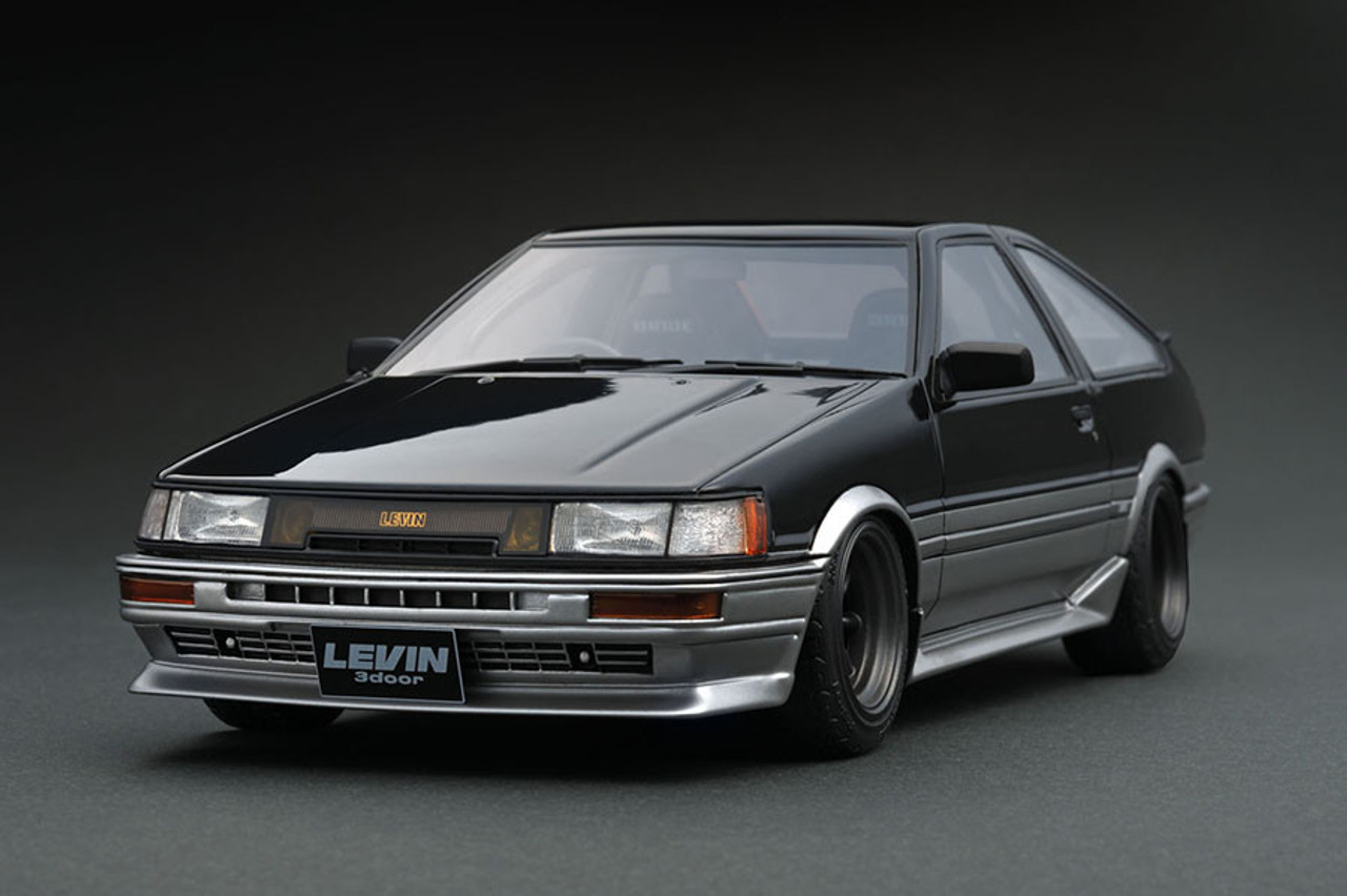 1/18 IG Ignition Model 1/18 Toyota Corolla Levin (AE86) 3-Door GT Apex  (Black/Silver) Car Model IG0546