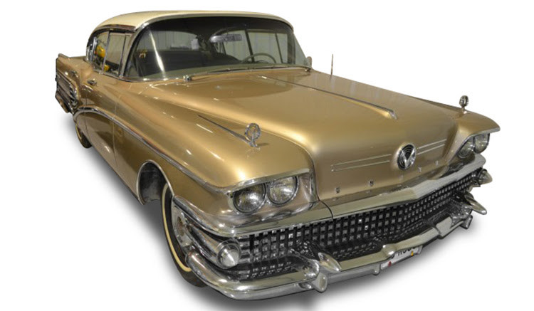 1/18 Sunstar 1958 Buick Limited Riviera Coupe (Glacier White