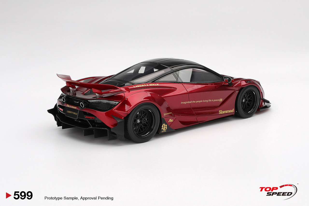 1/18 Top Speed McLaren 720S LB☆Works Gem Red Car Model
