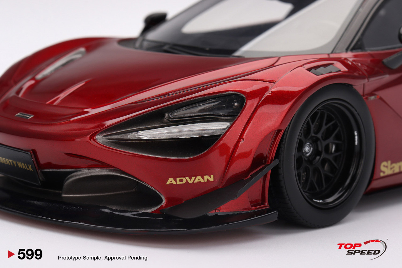 1/18 Top Speed McLaren 720S LB☆Works Gem Red Car Model