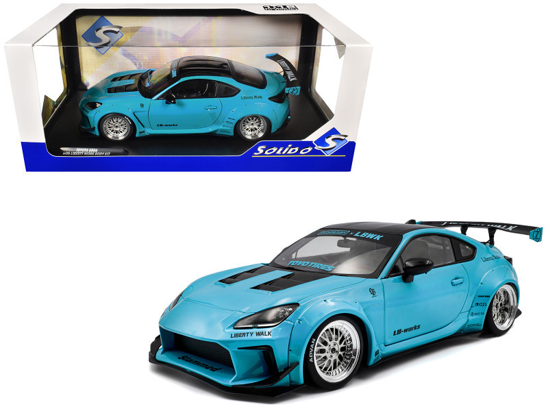 ミニカー SOLIDOLiberty Walk86 Slammed 1/18 Blue 1/18 Solido 2024 Toyota GR86 LBWK (Baby Blue) Diecast Car Model