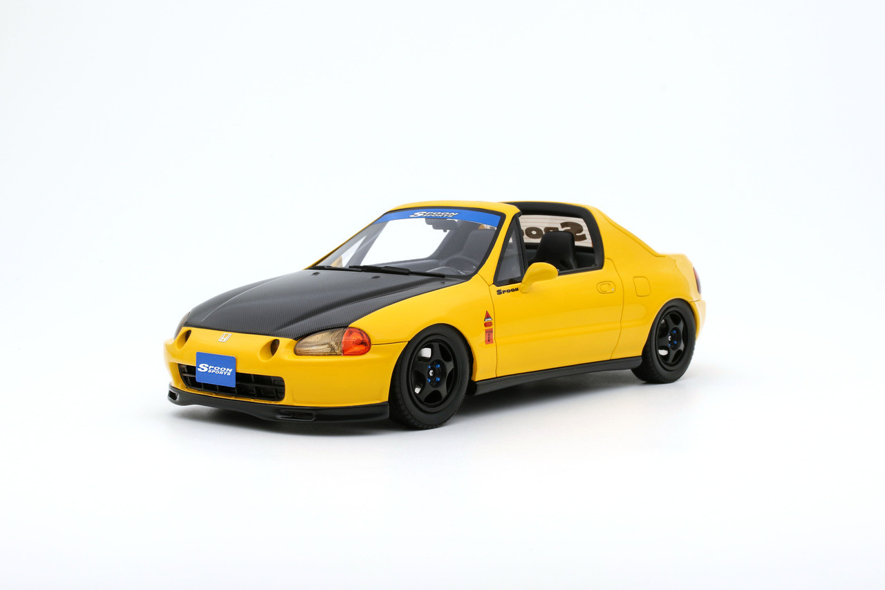 OTTO 1/18 ホンダ シビック デルソル スプーン 1996 イエロー 1/18 OTTO 1996 Honda Civic Del Sol Spoon (Phoenix Yellow) Car