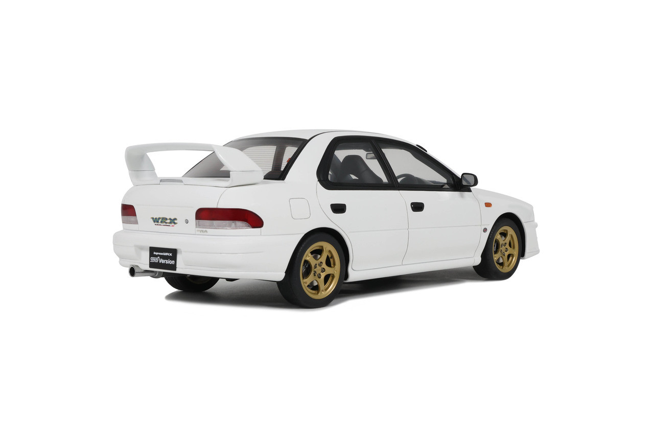 1/18 OTTO 2000 Subaru Impreza WRX Type RA STi (Pure White) Car