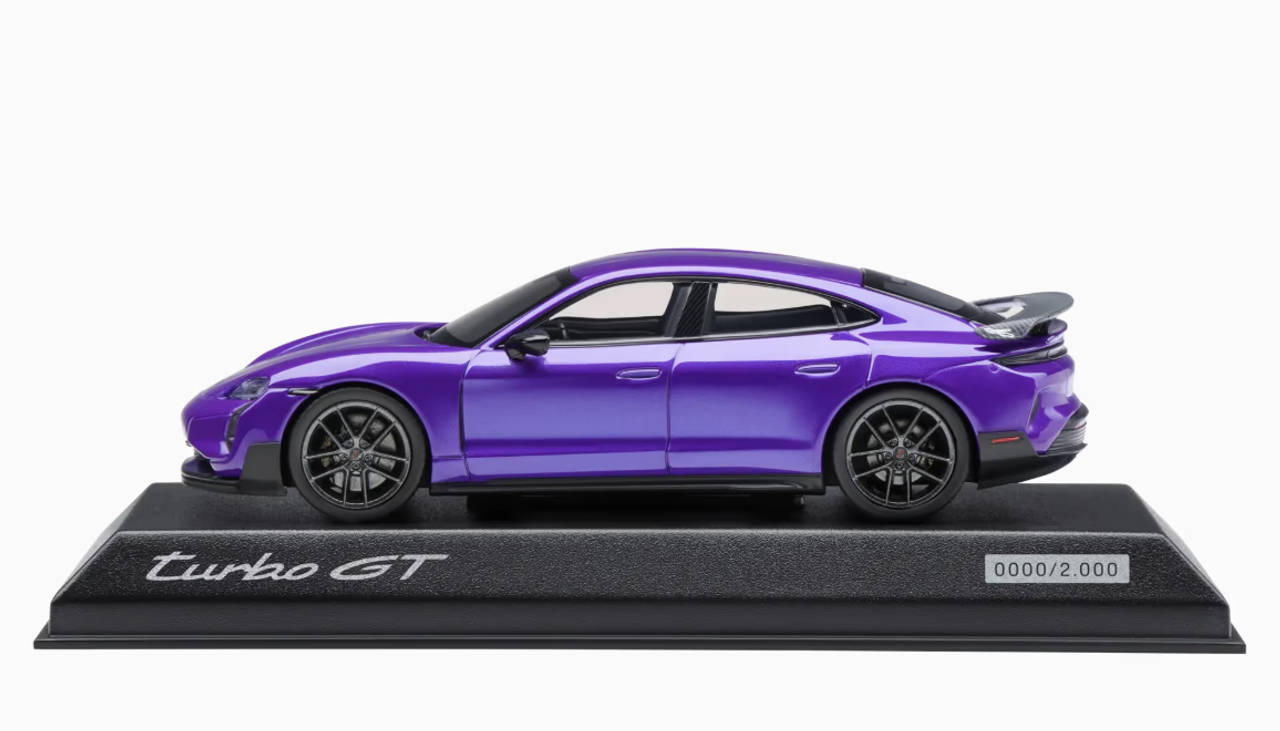 1/43 Dealer Edition Porsche Taycan Turbo (J1 PA) (Purplesky Metallic Purple) Car Model