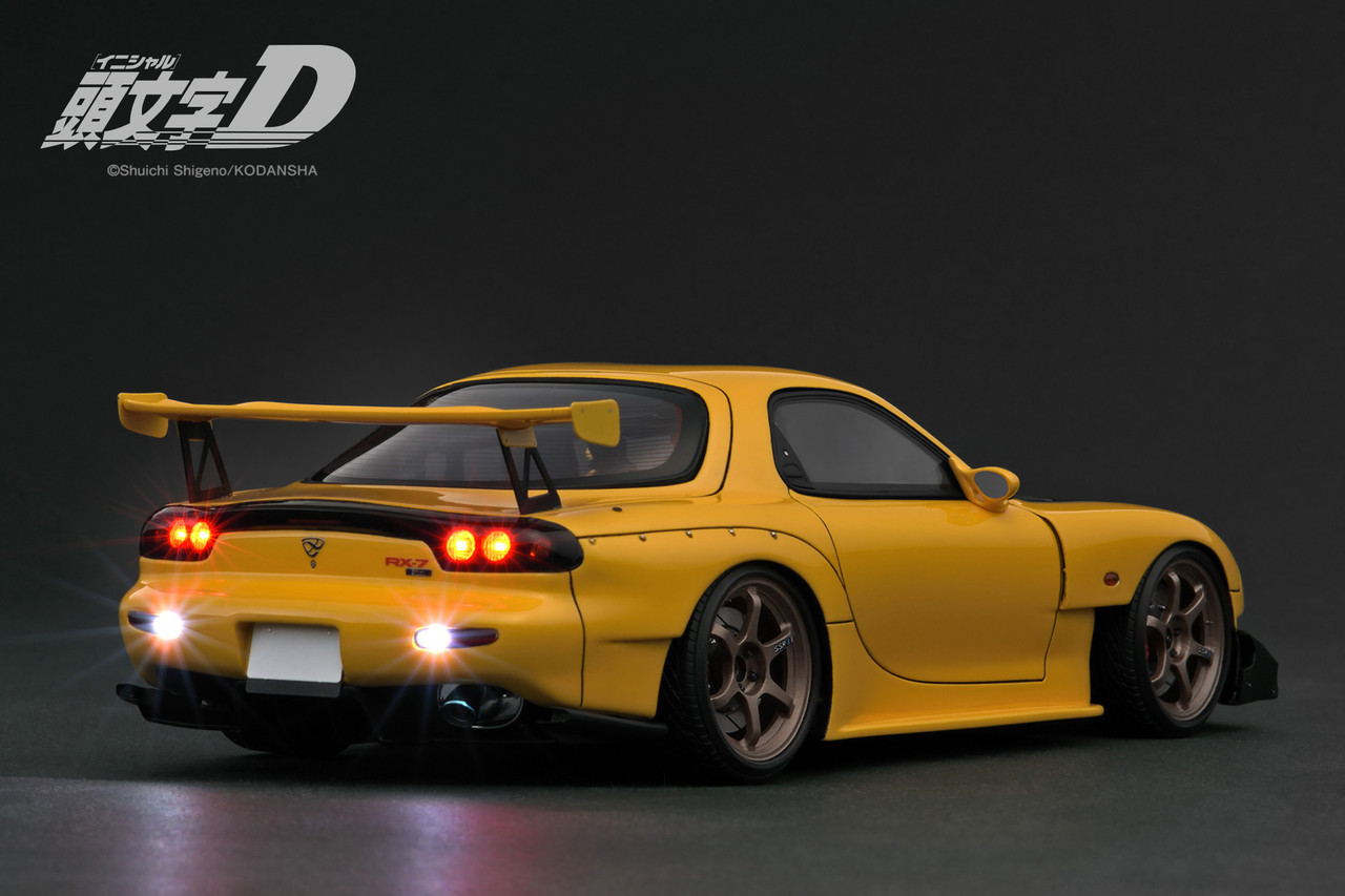 1/18 Ignition Model Initial D Mazda RX-7 RD3S (Yellow) Car