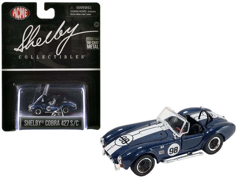 Shelby Cobra 427 S/C #98 Blue Metallic with White Stripes 