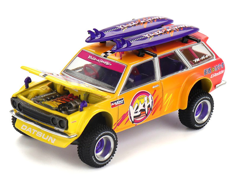 街道ハウス　1/64 510ワゴン　チェイスカー CHASE Mini GT x Kaido House 1:64 Datsun KAIDO 510 Wagon OG Flo