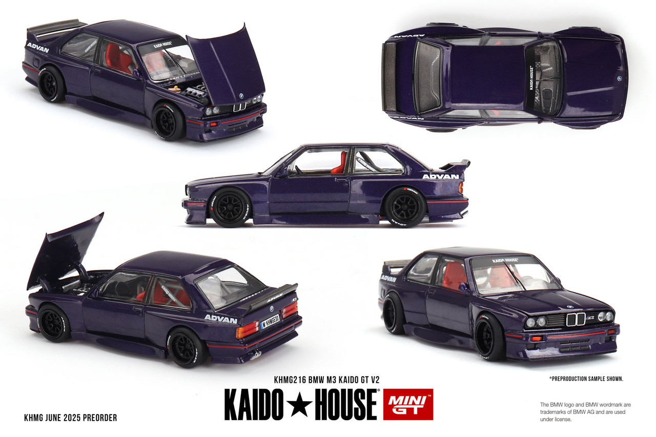 1/64 Kaido House BMW M3 E30 Kaido GT V2 (Purple) Diecast Car