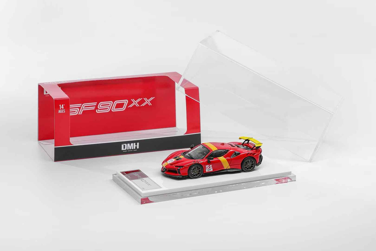 1/64 DMH Ferrari SF90 XX Stradale #51 Red Diecast Car Model