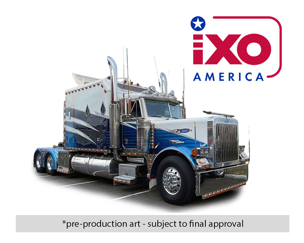 1/64 Ixo Peterbilt 379 with Sleeper (Blue & White) Diecast Car