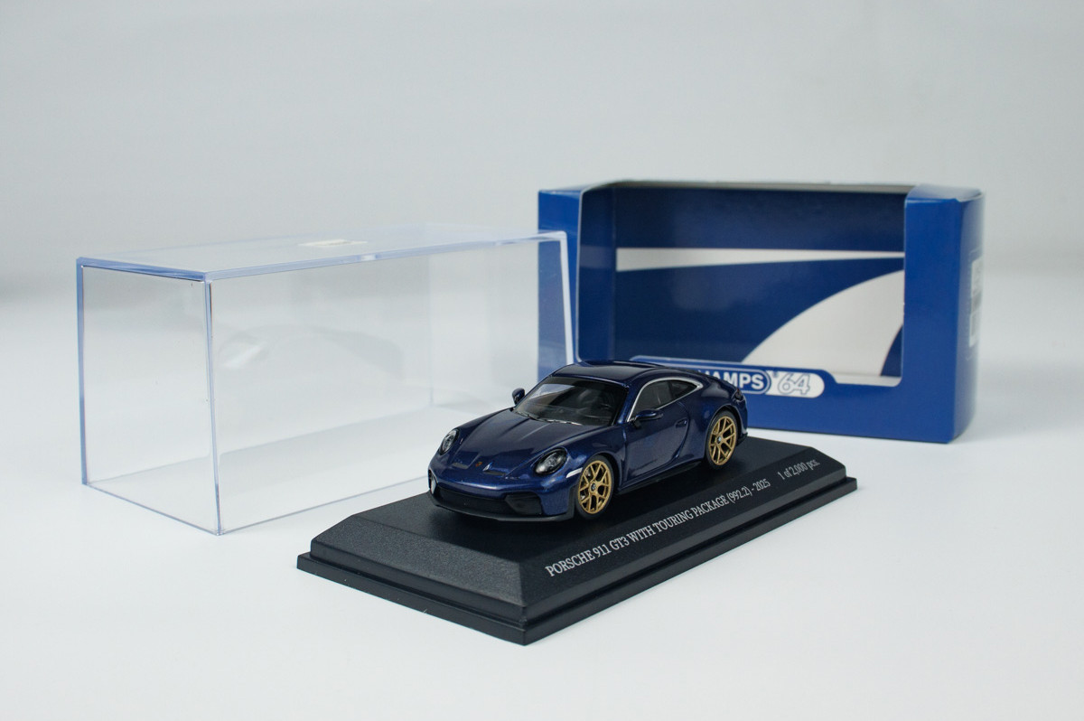 F. 1/64 Minichamps 2025 Porsche 911 (992.2) GT3 Touring (Dark Blue