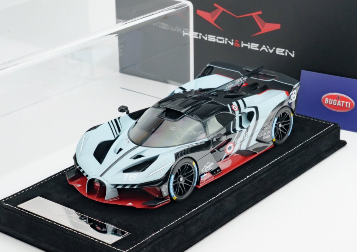 1/18 HH Model Bugatti Bolide (Storm Grey & Carbon Black) Car Model