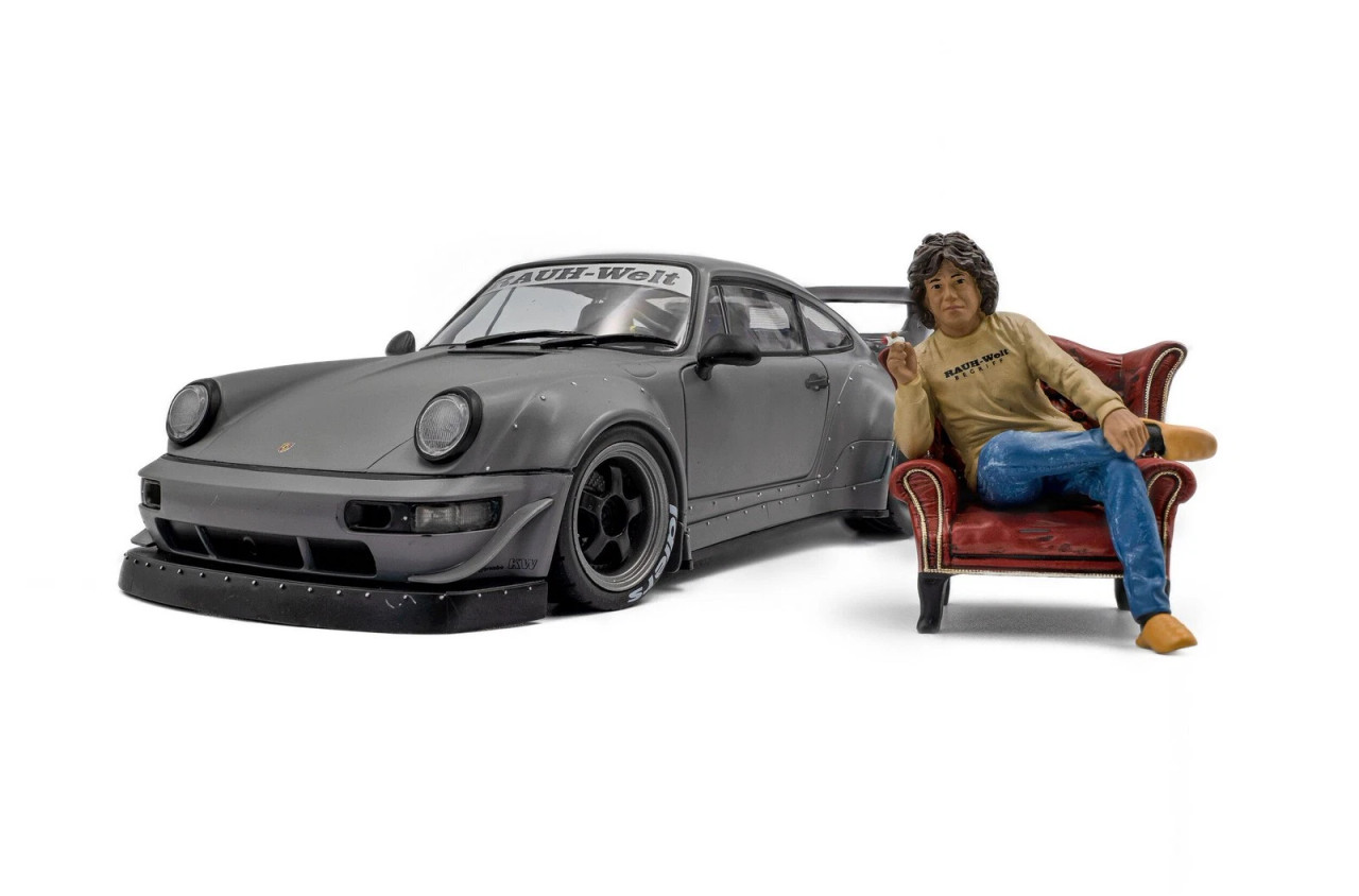 Solido 1/18 RWB Porsche 911 フィギュア付 1/18 Solido 2024 Porsche 911 964 RWB (Nardo Grey) Diecast Car