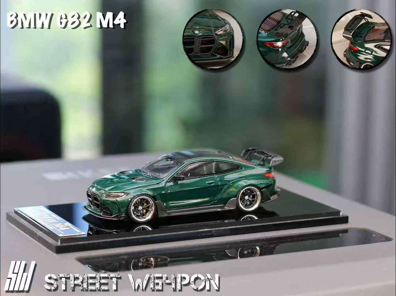 1/64 SW BMW G82 M4 Widebody (Green) Diecast Car Model