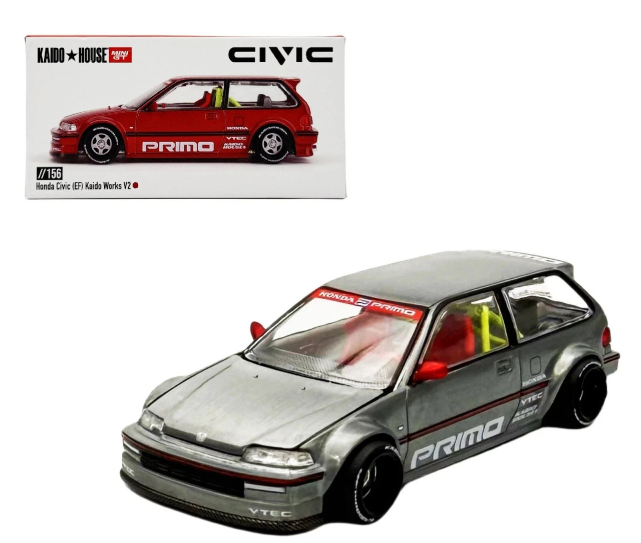 CHASE CAR 1/64 Kaido House & Mini GT Honda Civic (EF) Kaido Works