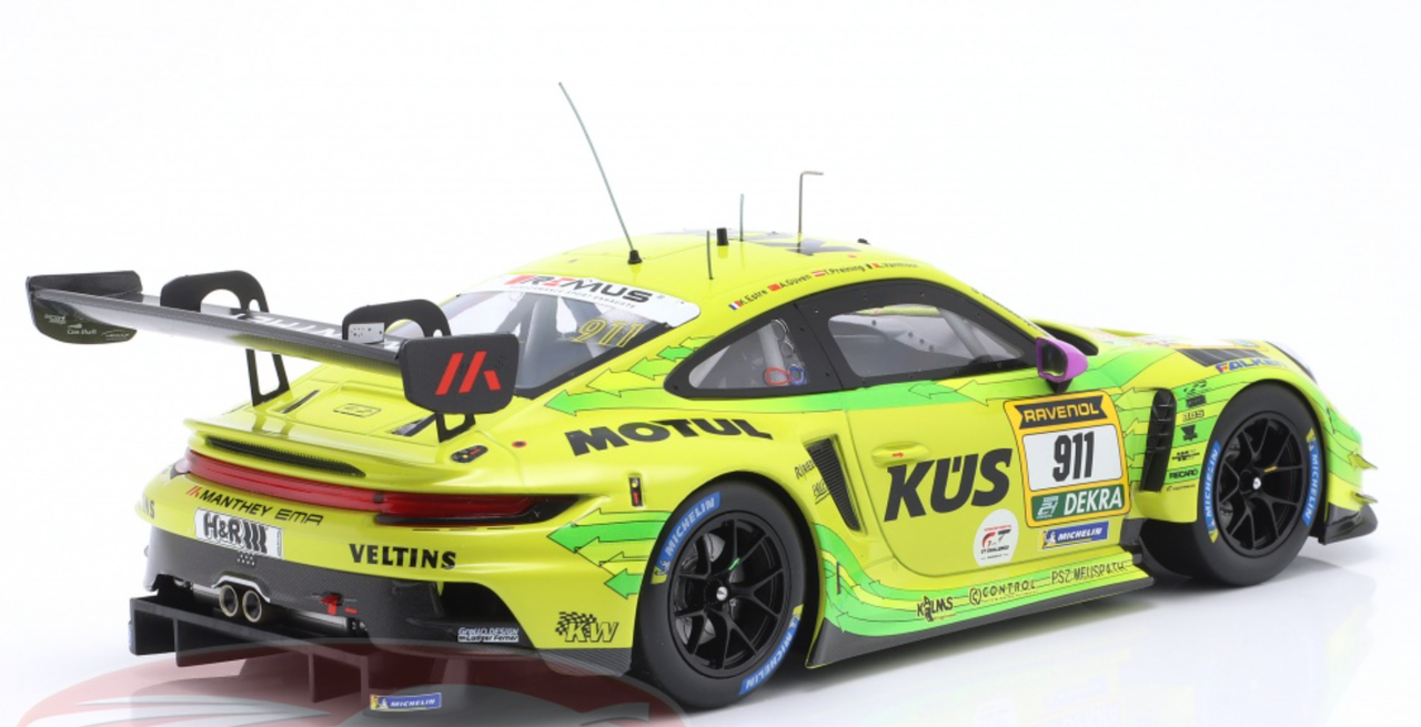 1/18 Ixo 2024 Porsche 911 GT3 R #911 2nd 24h Nürburgring Manthey-Racing Laurens Vanthoor, Thomas Preining, Kevin Estre, Ayhancan Güven Diecast Car Model