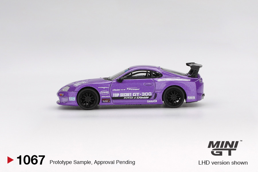 スープラ A80 GT-300Top Secret Purple)チェイスカー 1/64 Mini GT Toyota Supra (A80) Top Secret GT-300 Top Secret