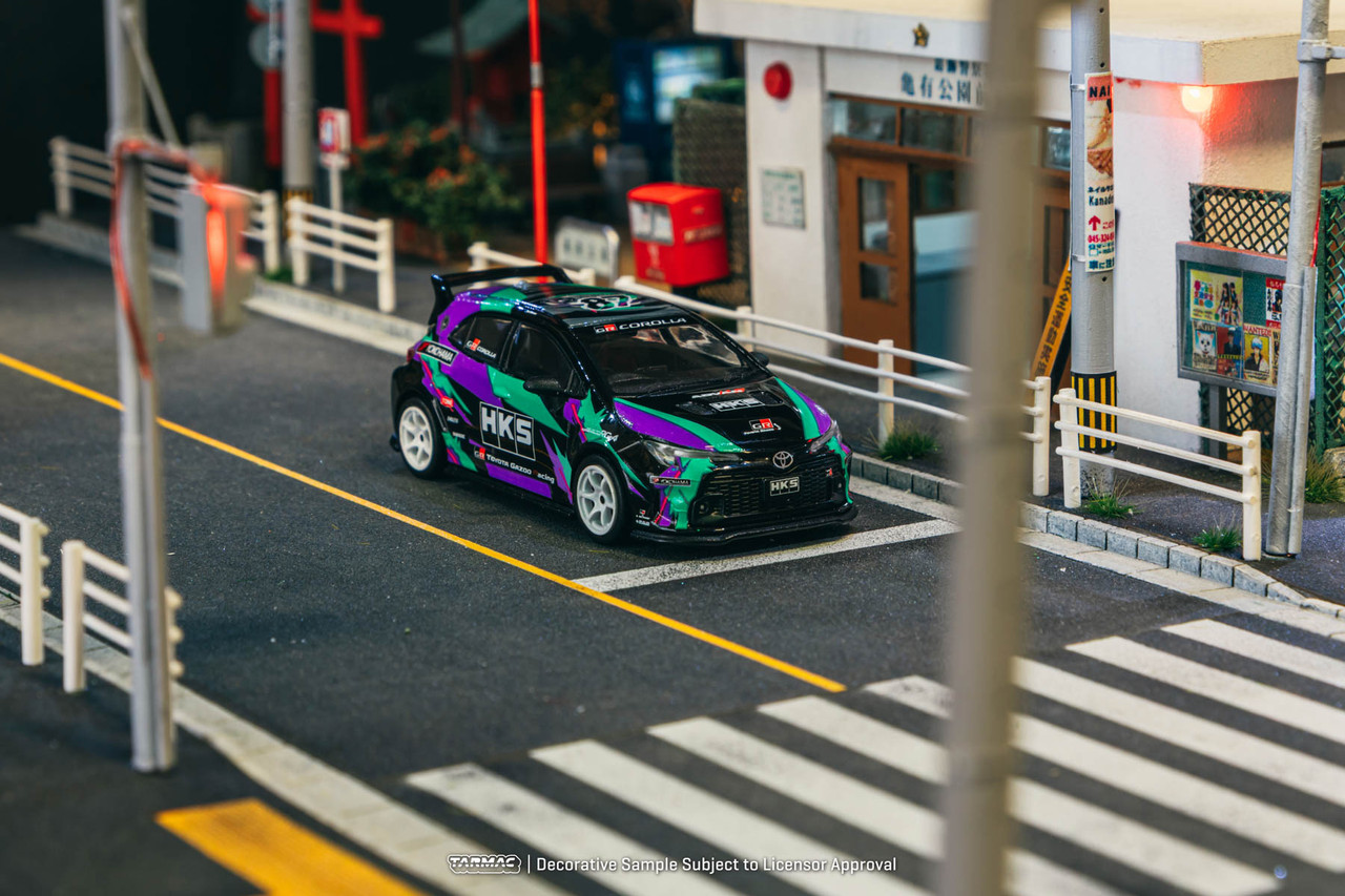 1/64 Tarmac Works HKS Toyota GR Corolla Diecast Car Model