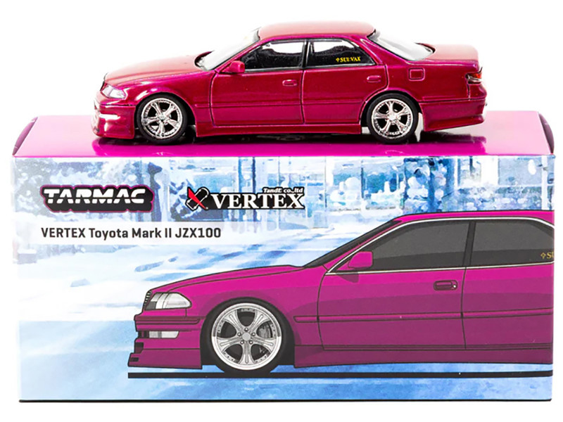 1/64 Tarmac Works VERTEX Toyota Mark II JZX100 (Red Metallic