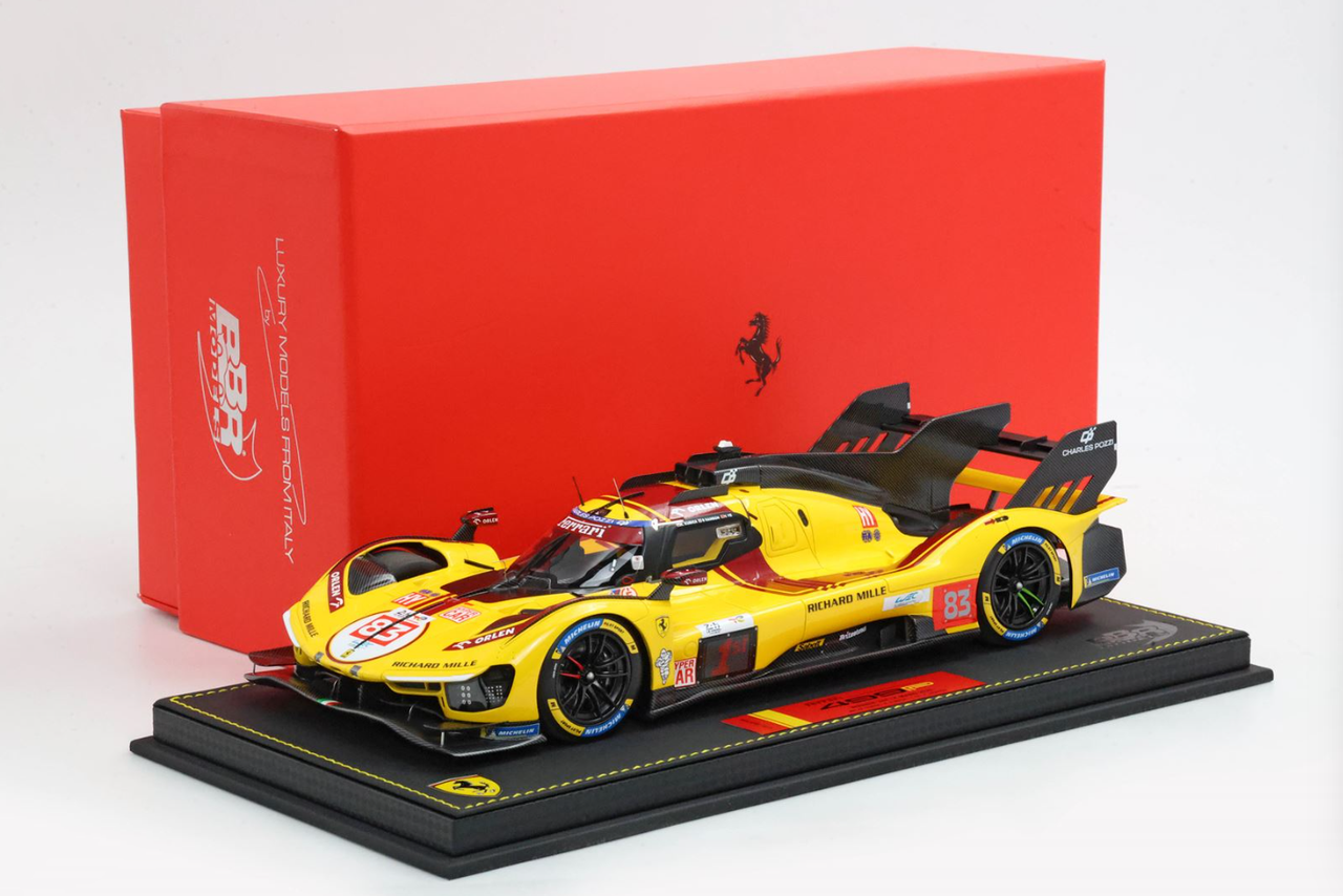 1/18 BBR 2025 Ferrari 499P #83 24H Le Mans Winner Kubica, Ye