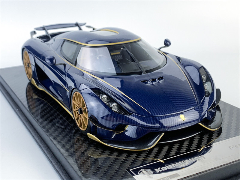 1/18 Frontiart Koenigsegg Regera 7197 Blue-Tinted Carbon Car Model
