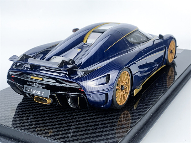 1/18 Frontiart Koenigsegg Regera 7197 Blue-Tinted Carbon Car Model