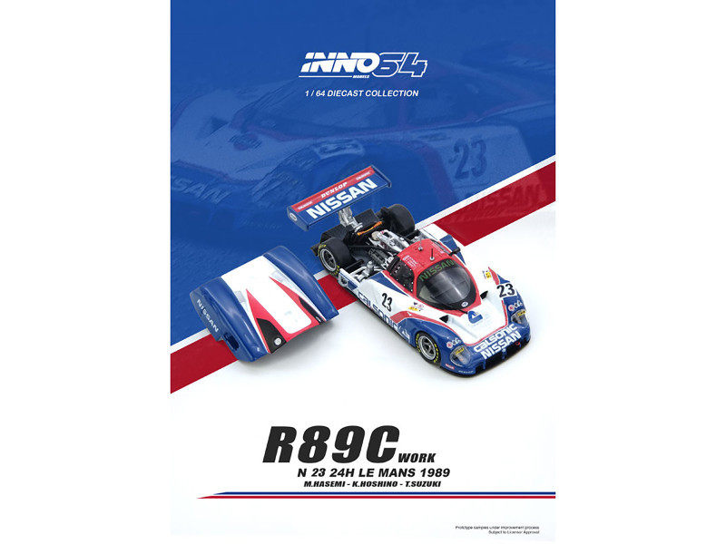 1/64 Inno 1989 R89C LE MANS 1989 #23 Masahiro Hasemi, Kazuyoshi Hoshino, Toshio Suzuki Diecast Car Model