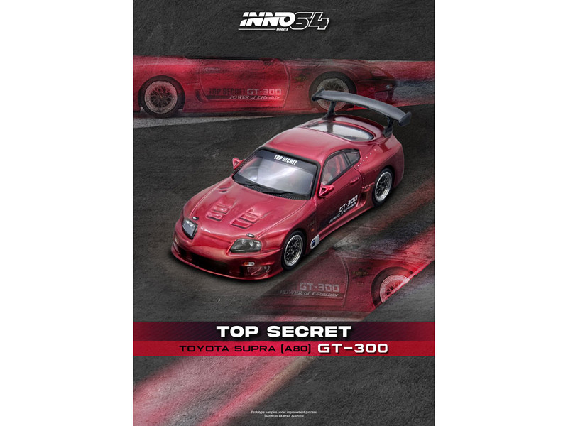 1/64 Inno Toyota Supra A80 Top Secret (Red) Diecast Car Model