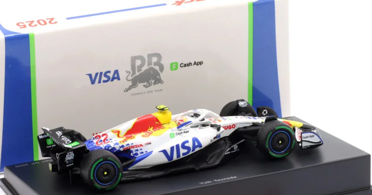 1/64 Spark Racing Bulls VCARB 02 No.22 Visa Cash App Racing Bulls Formula One Team 12th Australian GP 2025 Yuki Tsunoda Car Model