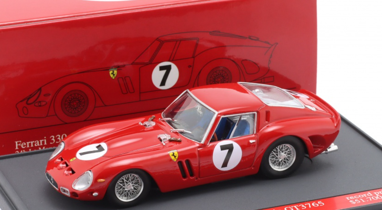 1/43 Brumm 1962 Ferrari 330 GTO #7 24h LeMans SpA Ferrari SEFAC Mike Parkes, Lorenzo Bandini Car Model