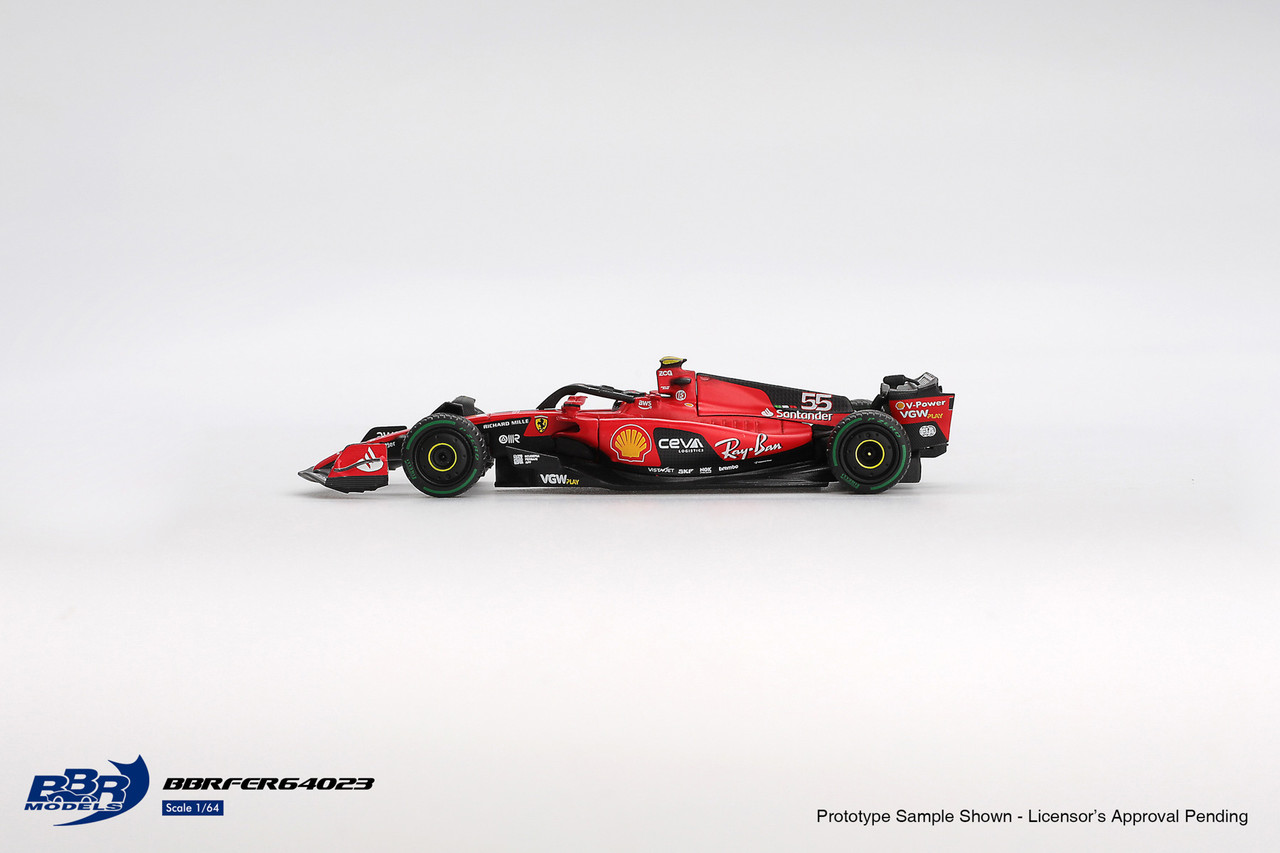 1/64 BBR 2023 Formula 1 Ferrari SF23 #55 Carlos Sainz Monaco GP Car Model