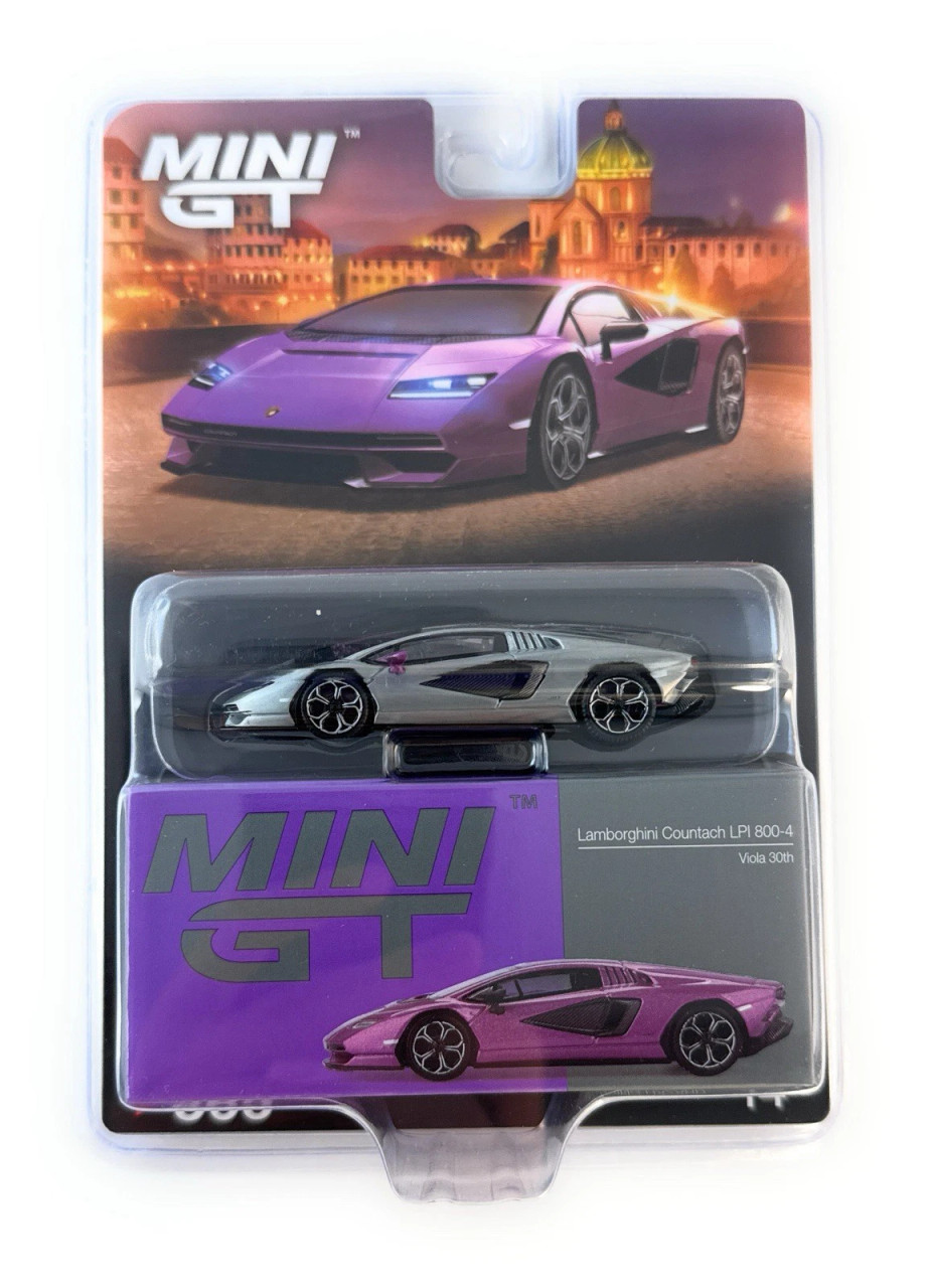 CHASE CAR 1/64 Mini GT Lamborghini Countach LPI 800-4 (Chrome