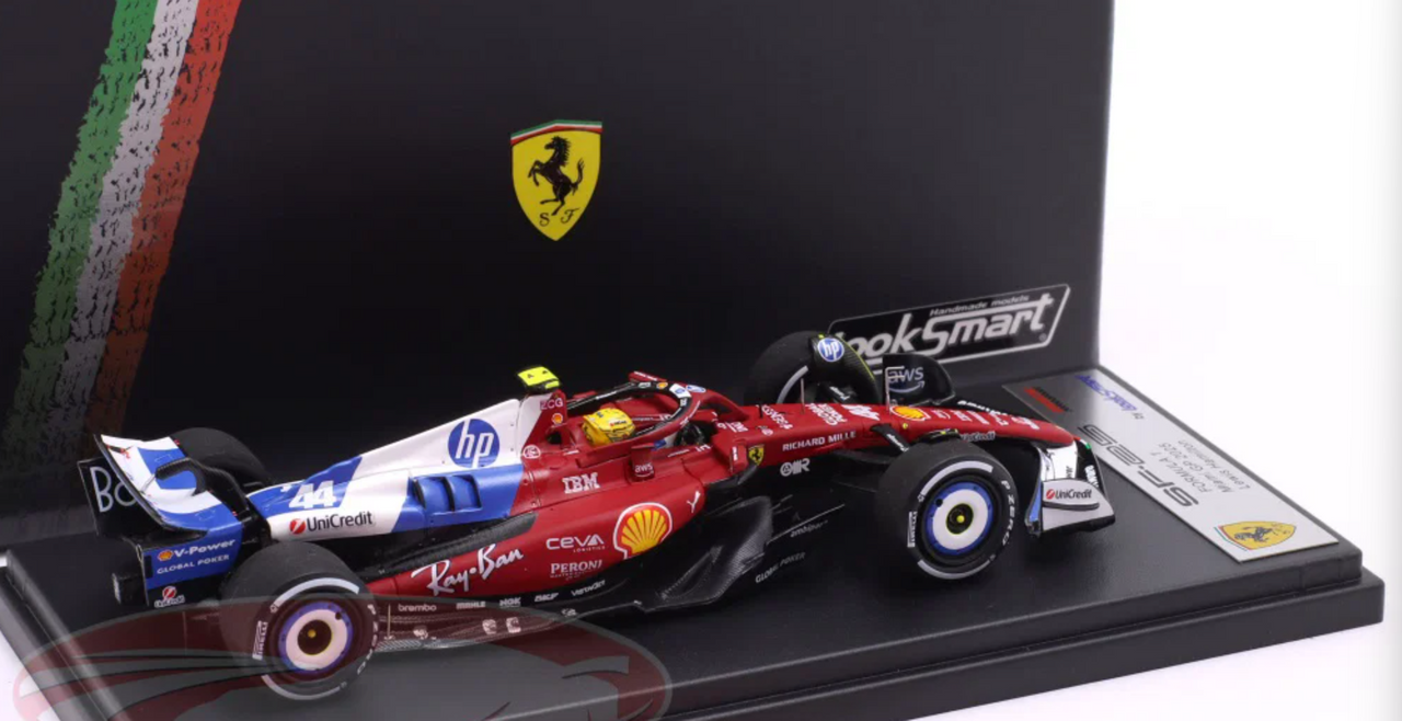 1/43 Looksmart 2025 Formula 1 Ferrari SF-25 Miami GP 2025 #44 Lewis Hamilton Car Model