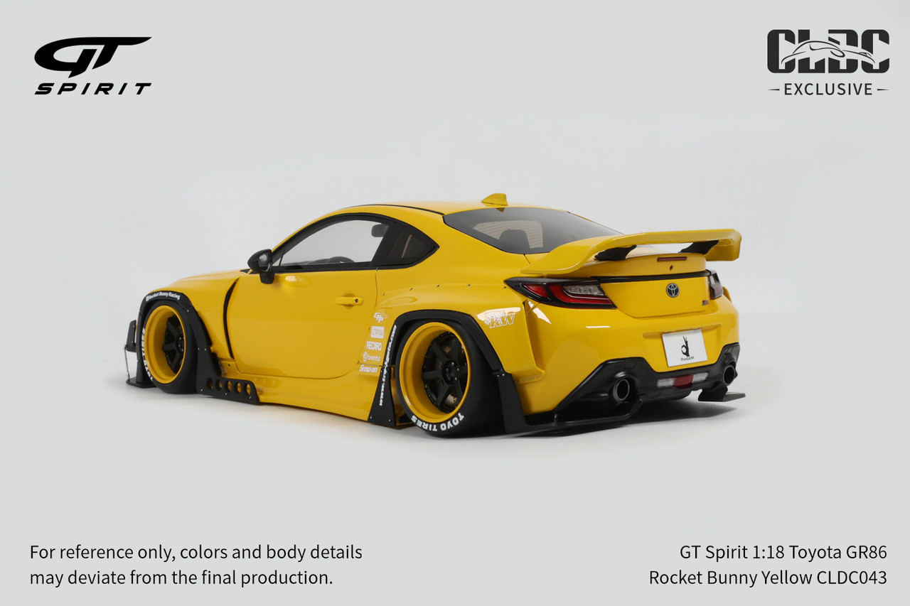 1/18 GT Spirit Toyota GR86 Rocket Bunny (Yellow) Car Model