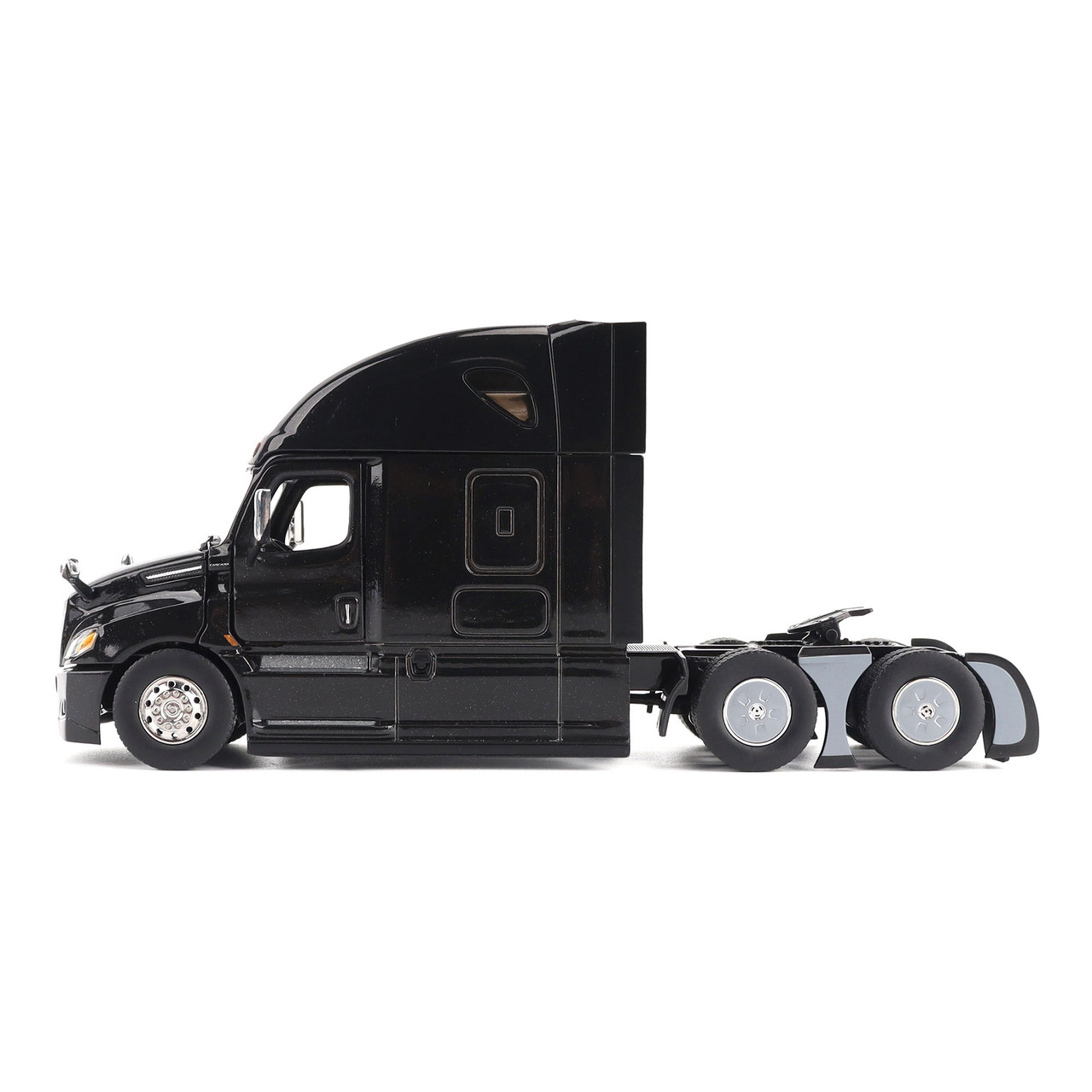 1/50 Diecast Masters Freightliner New Cascadia With Open Doors & Open Hoods (Black) Diecast Car Model