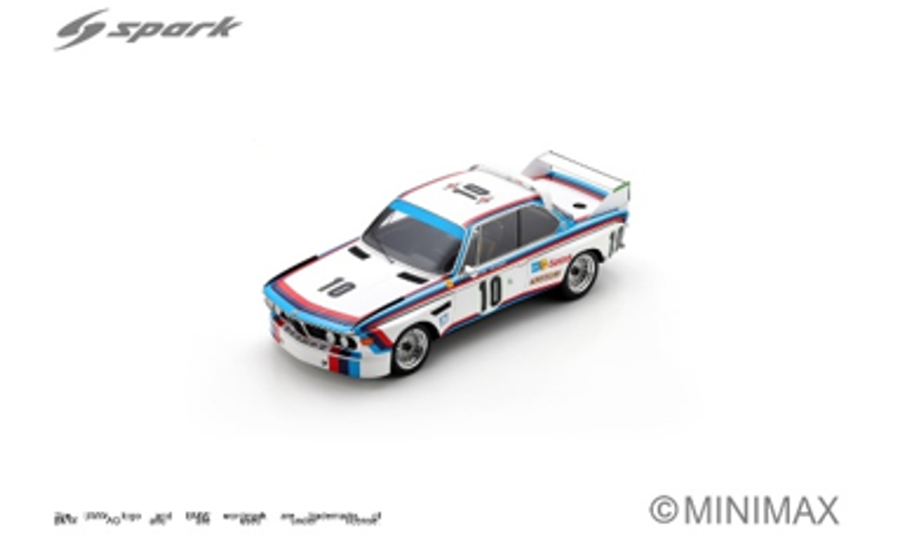 1/18 Spark BMW 3.0 CSL No.10 Winner 24H Spa 1973 D. Quester - T. Hezemans Car Model