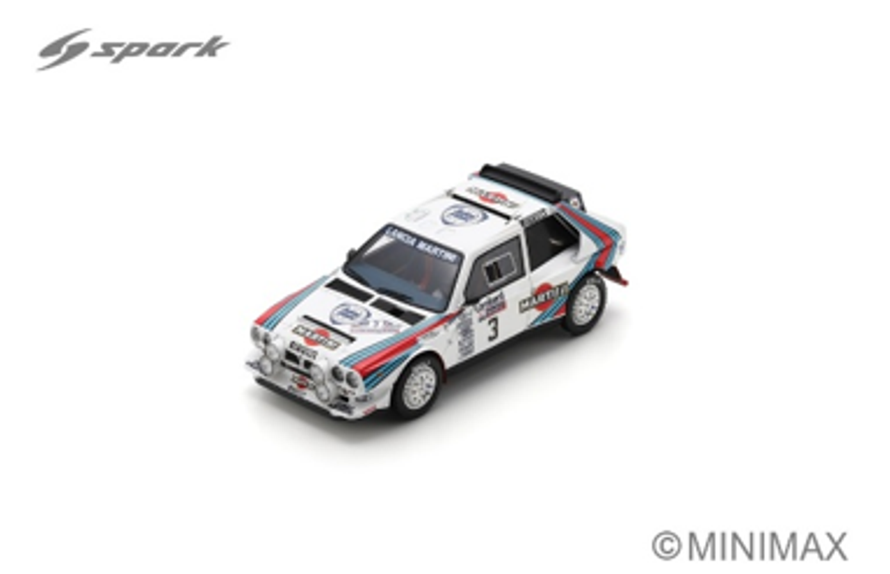 1/18 Spark Lancia Delta S4 No.3 2nd Rally Lombard RAC Rally 1985 M. Alen - I Kivimaki Car Model