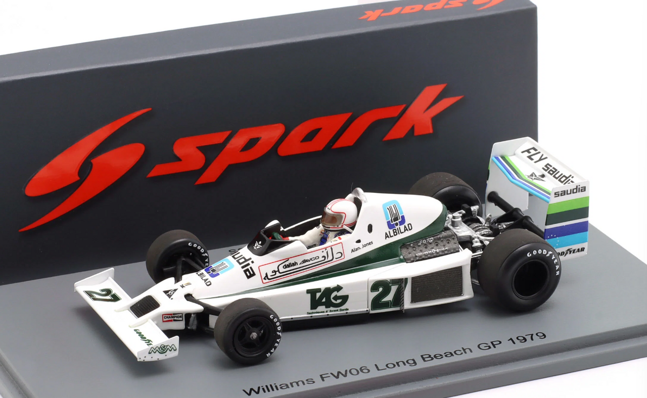 1/43 Spark Williams FW06 No.27 Long Beach GP 1979 Aaron Jones Car Model