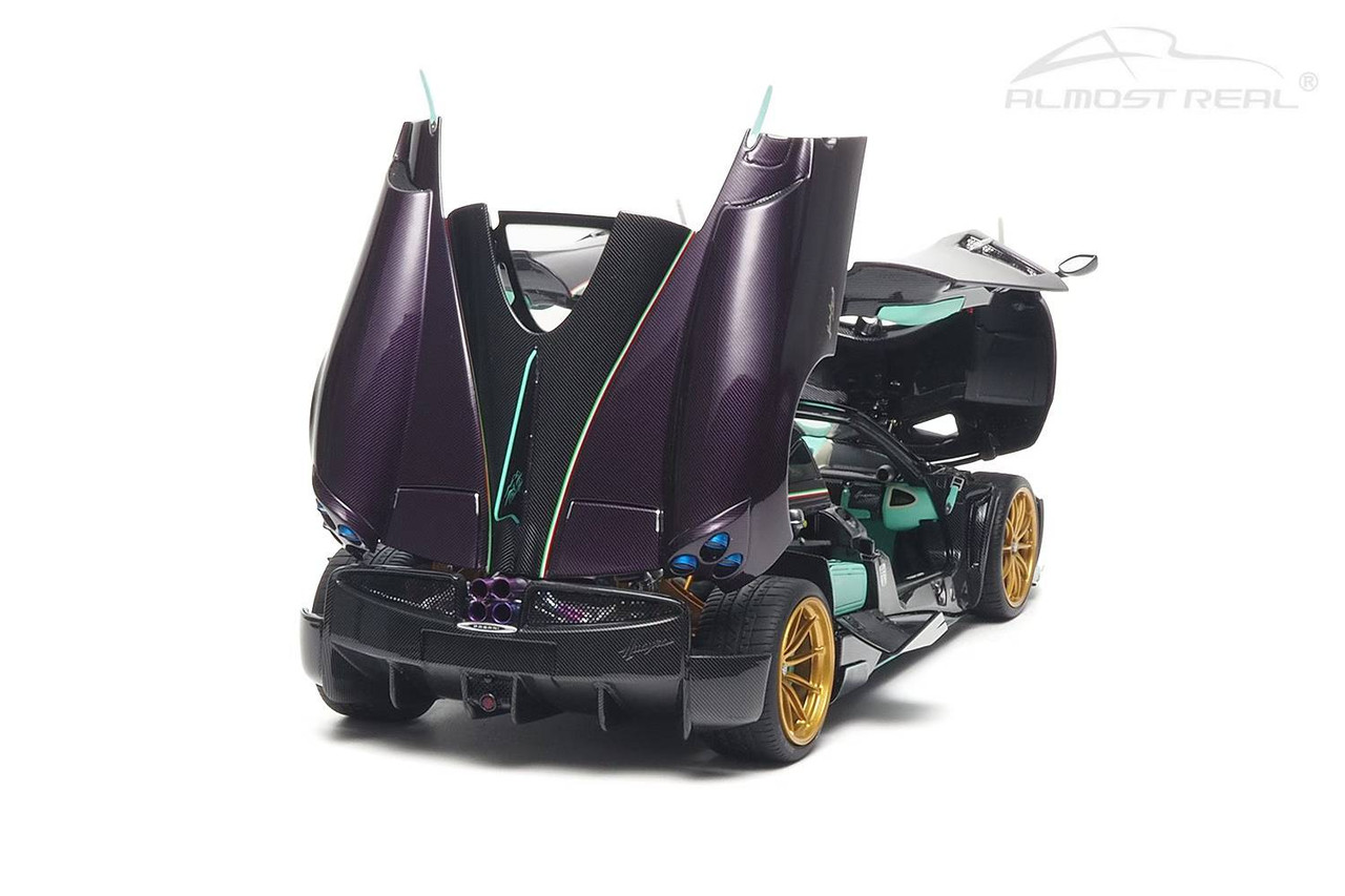 1/18 Almost Real Pagani Huayra Dinastia Yazi (Carbon Purple) Car