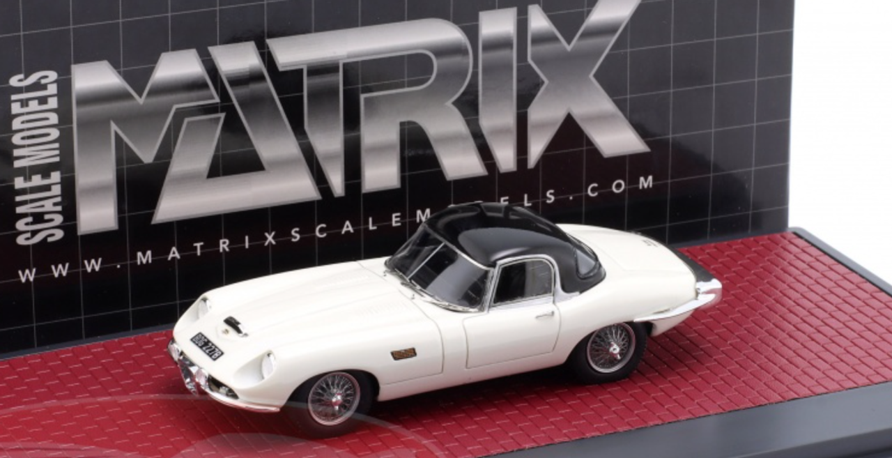 1/43 Matrix 1964 Jaguar E-Type Roadster Italsuisse Frua Closed Top (White) Car Model