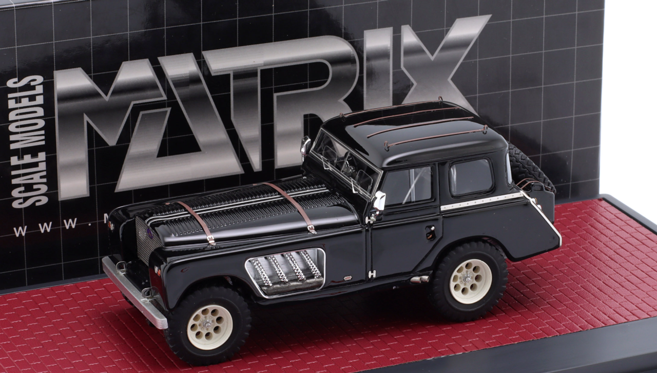 1/43 Matrix 2008 Land Rover 109 Bell Aurens Longnose Closed Top (Black) Car Model