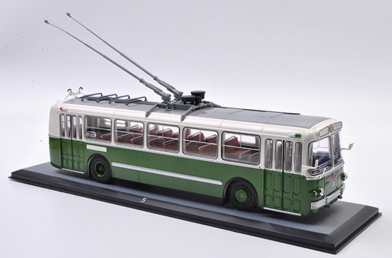 1/43 Classicbus ZIU-5 Trolley Soviet Union City Russia Bus (Green) Diecast Car Model