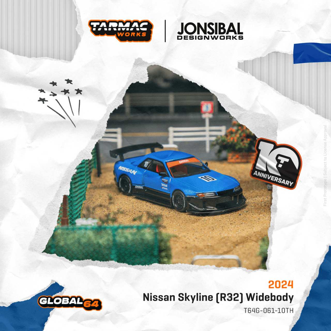 1/64 Tarmac Works Nissan Skyline (R32) Widebody Designed by