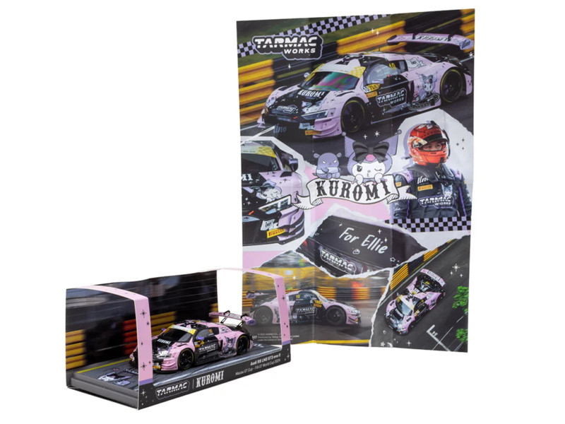 1/43 Tarmac Works 2024 Audi R8 LMS GT3 Evo II Macau GT Cup 2024 FIA GT World Cup Uno Racing Adderly Fong Car Model