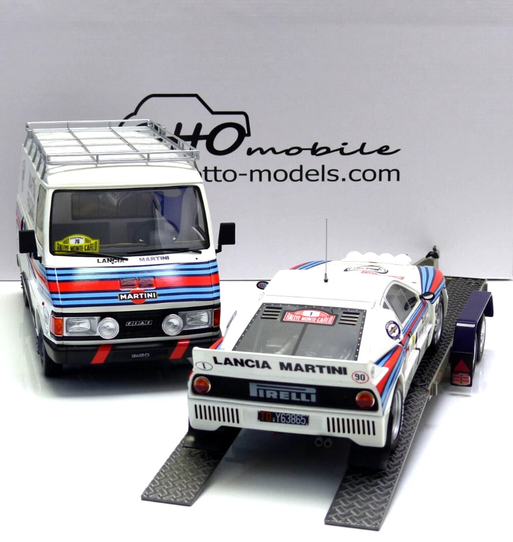 1/18 OTTO 3-Car Set Rallye Monte Carlo 1983 Fiat 242 & Lancia 037