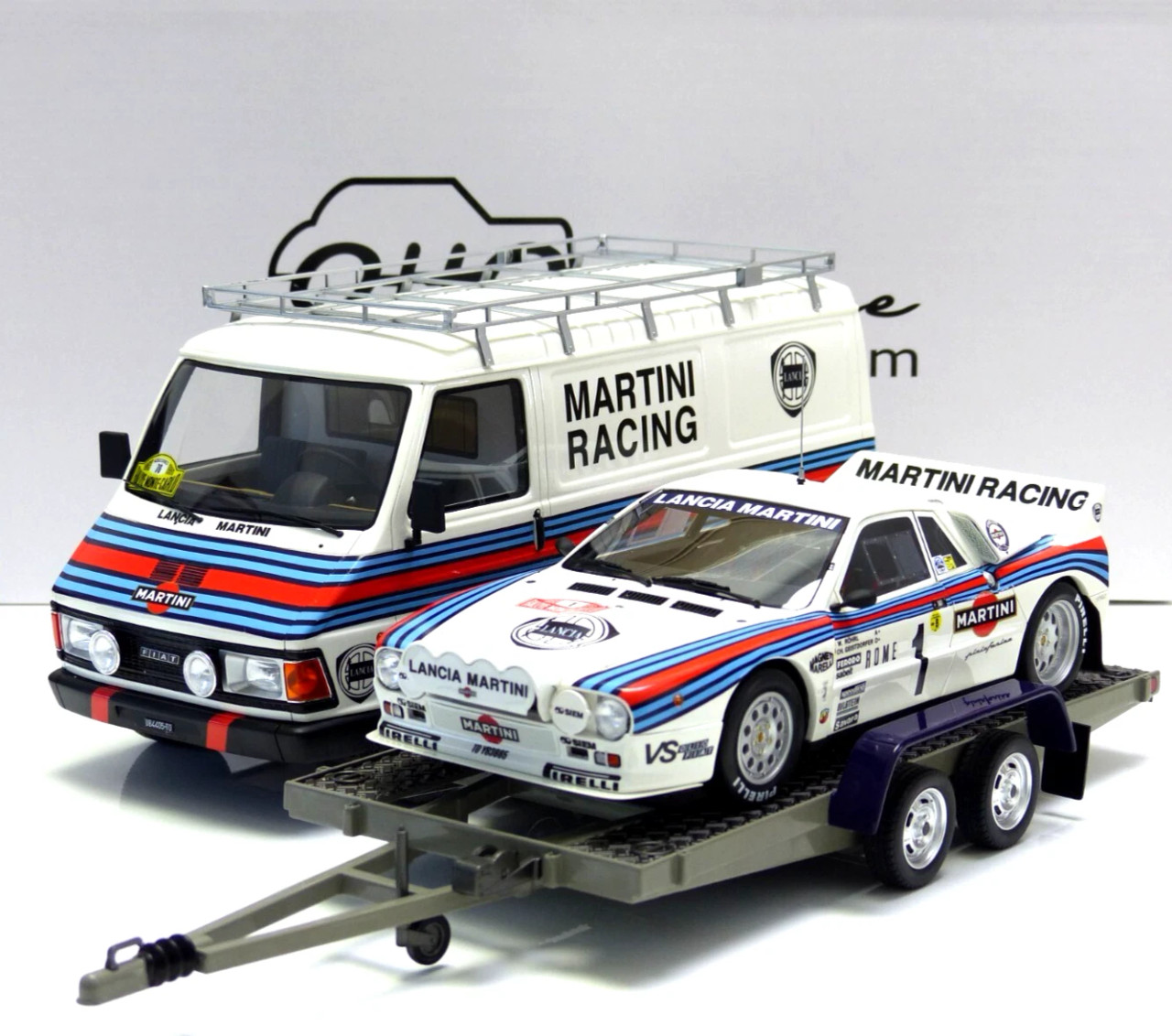 412P No.23 1/24スケール 1/18 OTTO 3-Car Set Rallye Monte Carlo 1983 Fiat 242