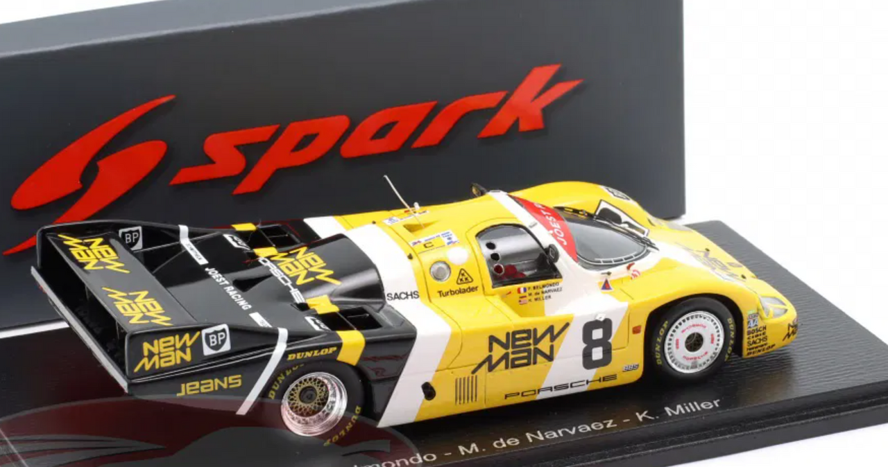 1/43 Spark Porsche 956 No.8 24H Le Mans 1985 P. Belmondo - M. de Narvaez - K. Miller Car Model