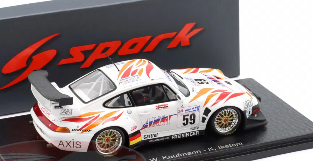 1/43 Spark Porsche 911 GT2 No.59 Le Mans 24H 2000 Y. Hane - W. Kaufmann - K. Iketani Car Model