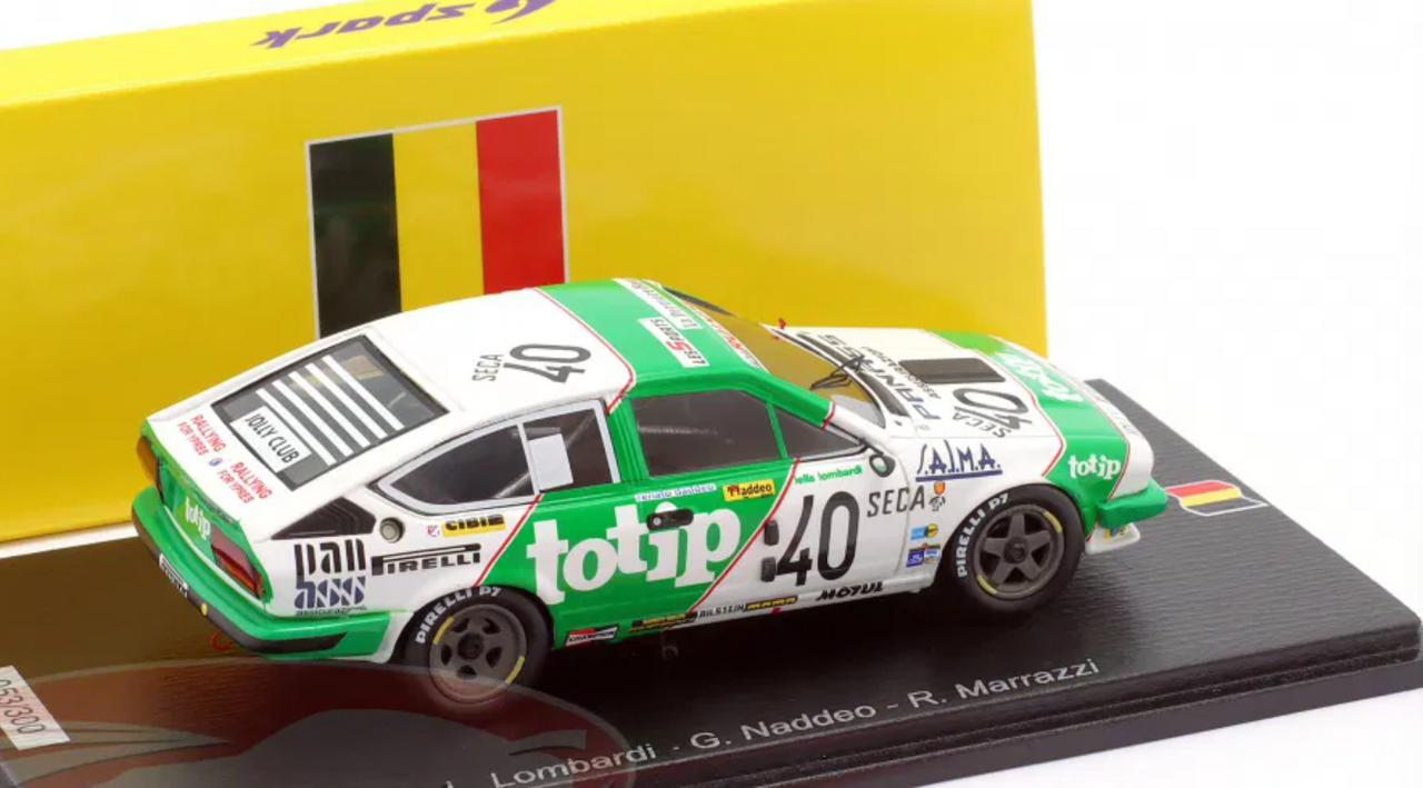 1/43 Spark Alfa Romeo GTV6 No.40 24H Spa 1983 L. Lombardi - G. Naddeo - R. Marrazzi Car Model